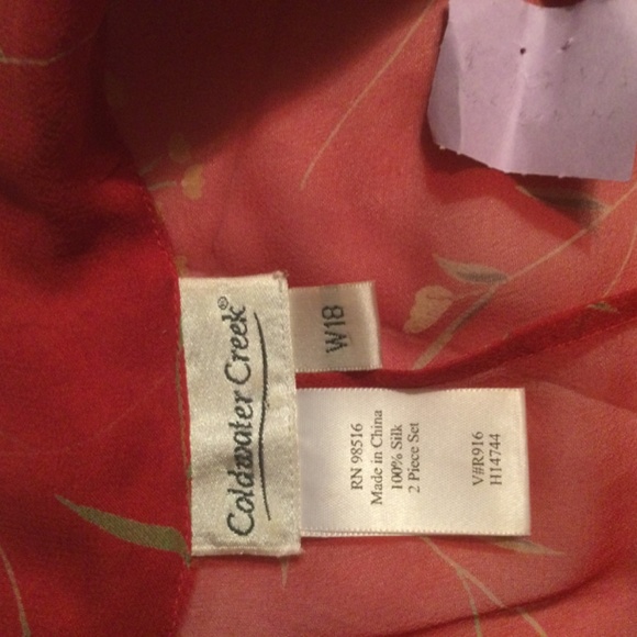 Coldwater Creek 100% Silk Two Piece Dress and Cover Set - Picture 10 of 10